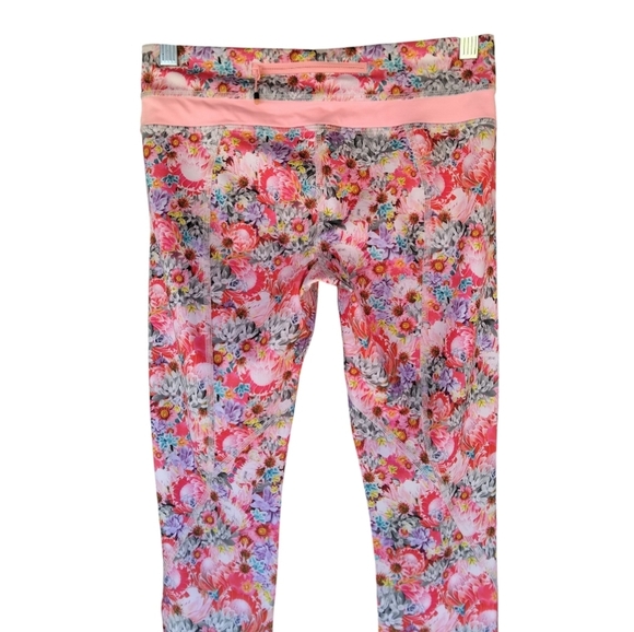Lululemon Inspire Crop II All Luxtreme Flowabunga Bleached Coral Floral Size 4 - Picture 8 of 11
